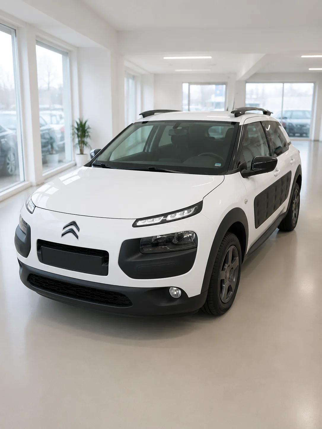 Hvid Citroën C4 Cactus i Bilhuset Danmarks showroom