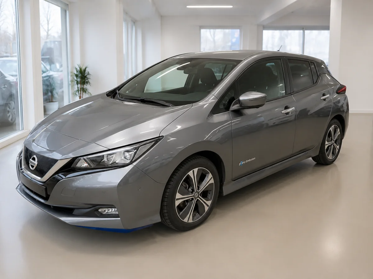 Nissan Leaf i Bilhuset Danmarks showroom
